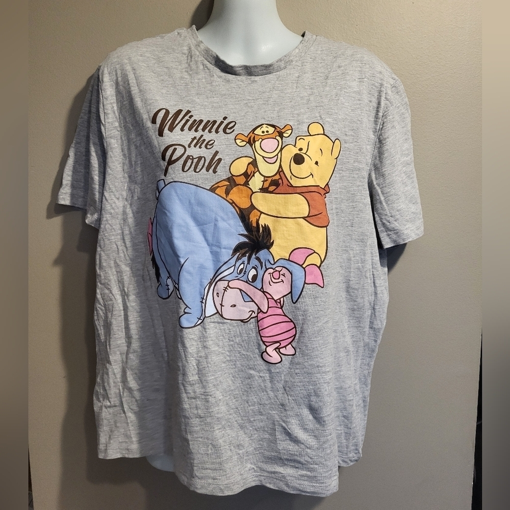 Vintage Disney Winnie the Pooh Gray T-Shirt, Size Large - Picture 1 of 3